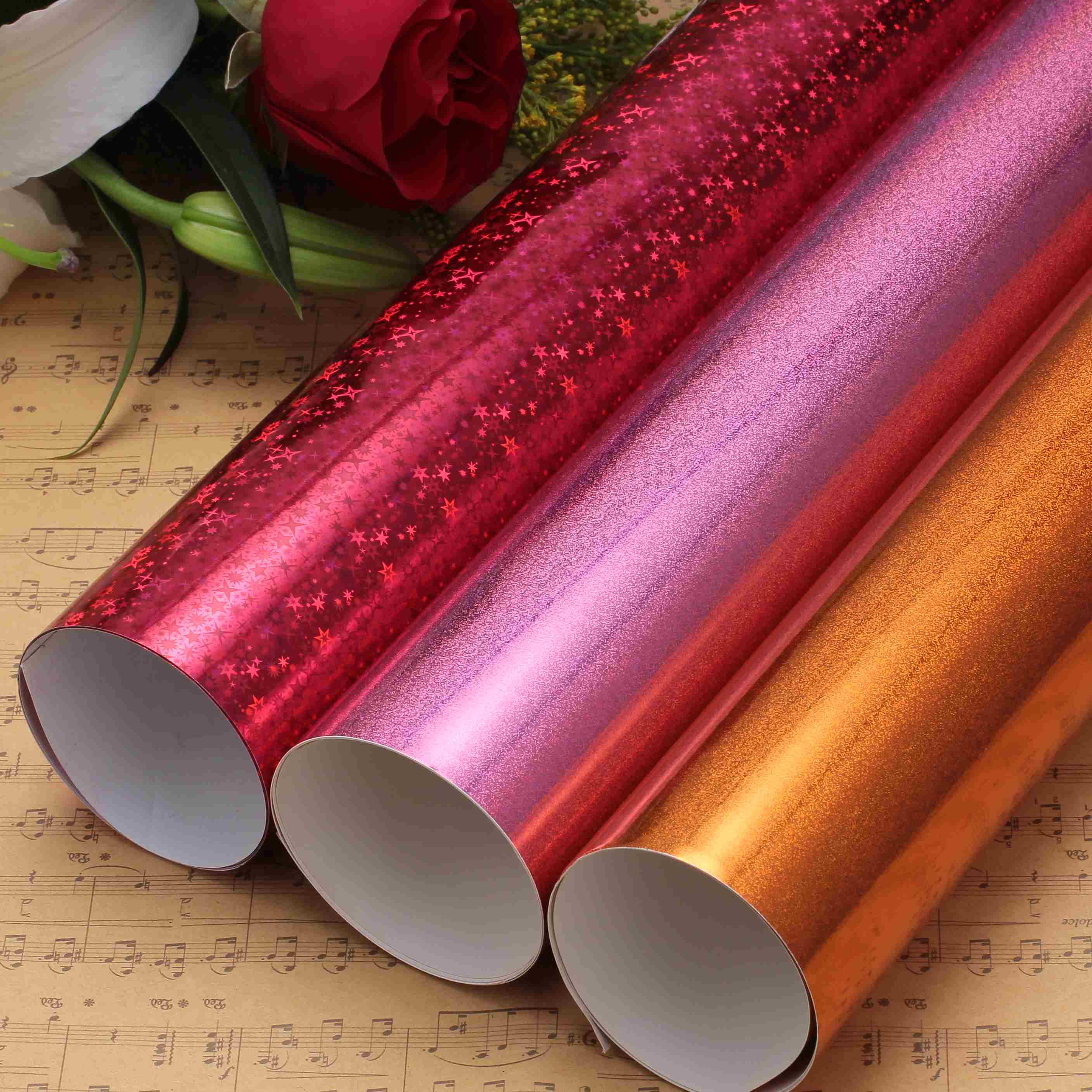 镭射卡纸、镭射纸